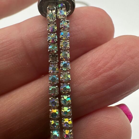 Long Aurora Borealis rhinestone bolero necklace! - Picture 5 of 12